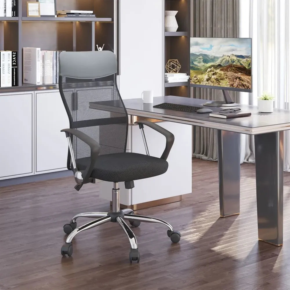 Executive Office Chair High Back Mesh Chair Seat Office Desk Chairs, Black - Office Chair from HOMCOM