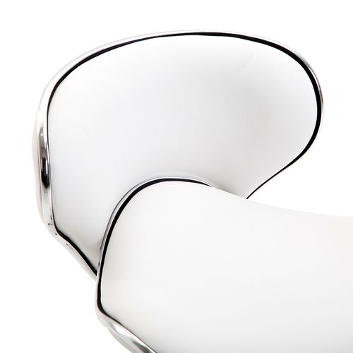 Office Chair Beauty Salon Rolling Technician Stool Chair Low Back White HOMCOM - Office Chair from HOMCOM