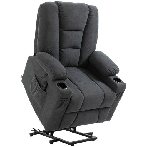 Riser and Recliner Chair w/ Remote, Lift Chair for the Elderly, Grey - Office Chair from HOMCOM