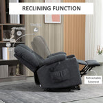 Riser and Recliner Chair w/ Remote, Lift Chair for the Elderly, Grey - Office Chair from HOMCOM