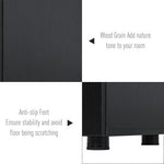 2-Tier Locking Office Storage Cabinet File Organisation w/ 2 Keys Black HOMCOM - Office Storage from HOMCOM