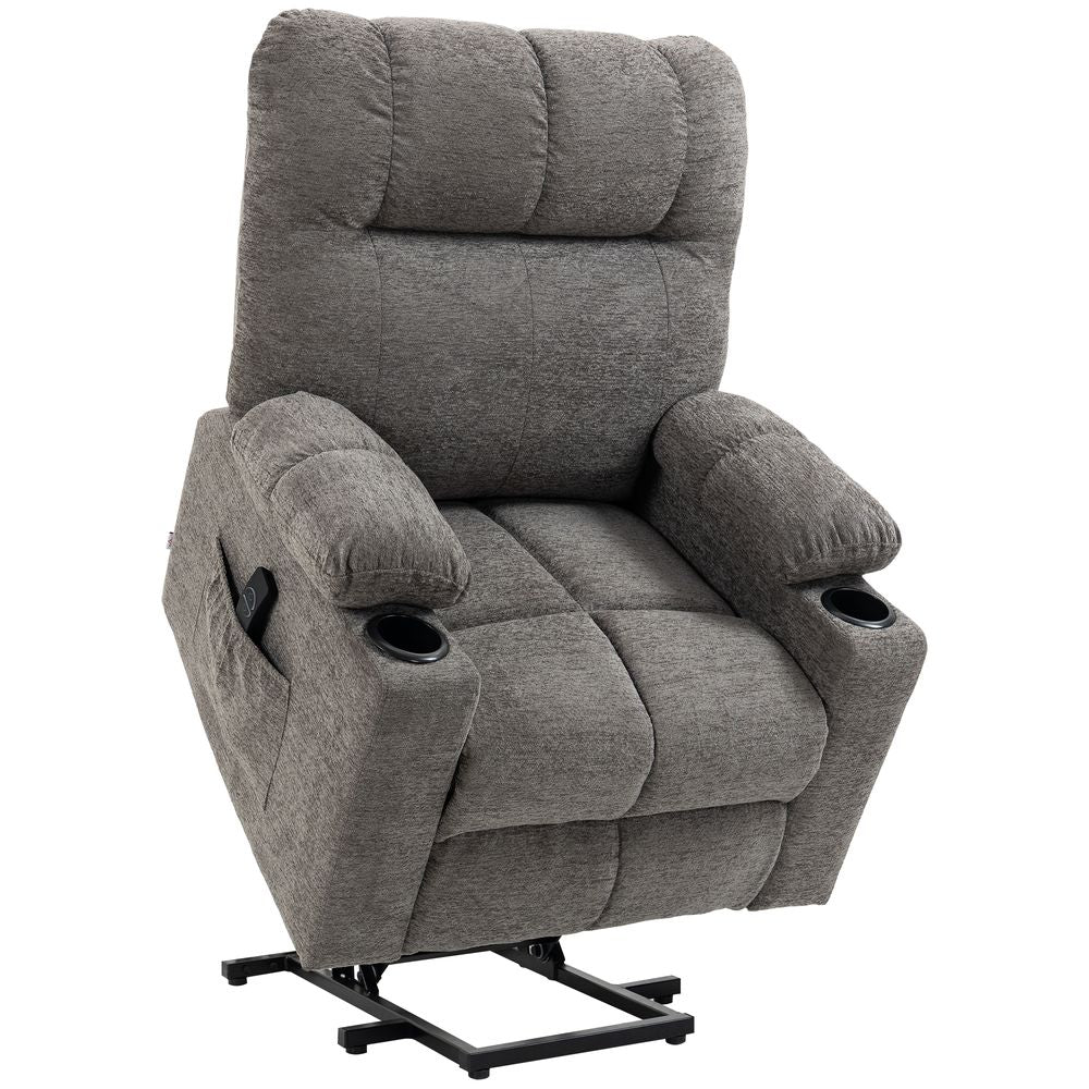 Heavy Duty Riser and Recliner Chair Lift Chair for the Elderly, Grey - Recliner from HOMCOM