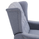 Recliner Armchair for Living Room Fabric Reclining Chair w/ Footrest Light Grey - Recliner from HOMCOM