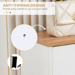 12 Pair Slim Shoe Storage Cabinet Homcomw/ 3 Flip Drawers for Entryway Hallway - Shoe Storage from HOMCOM