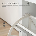 2 Drawer Shoe Cabinet Narrow Shoe Cupboard with Flip Doors White Homcom - Shoe Storage from HOMCOM