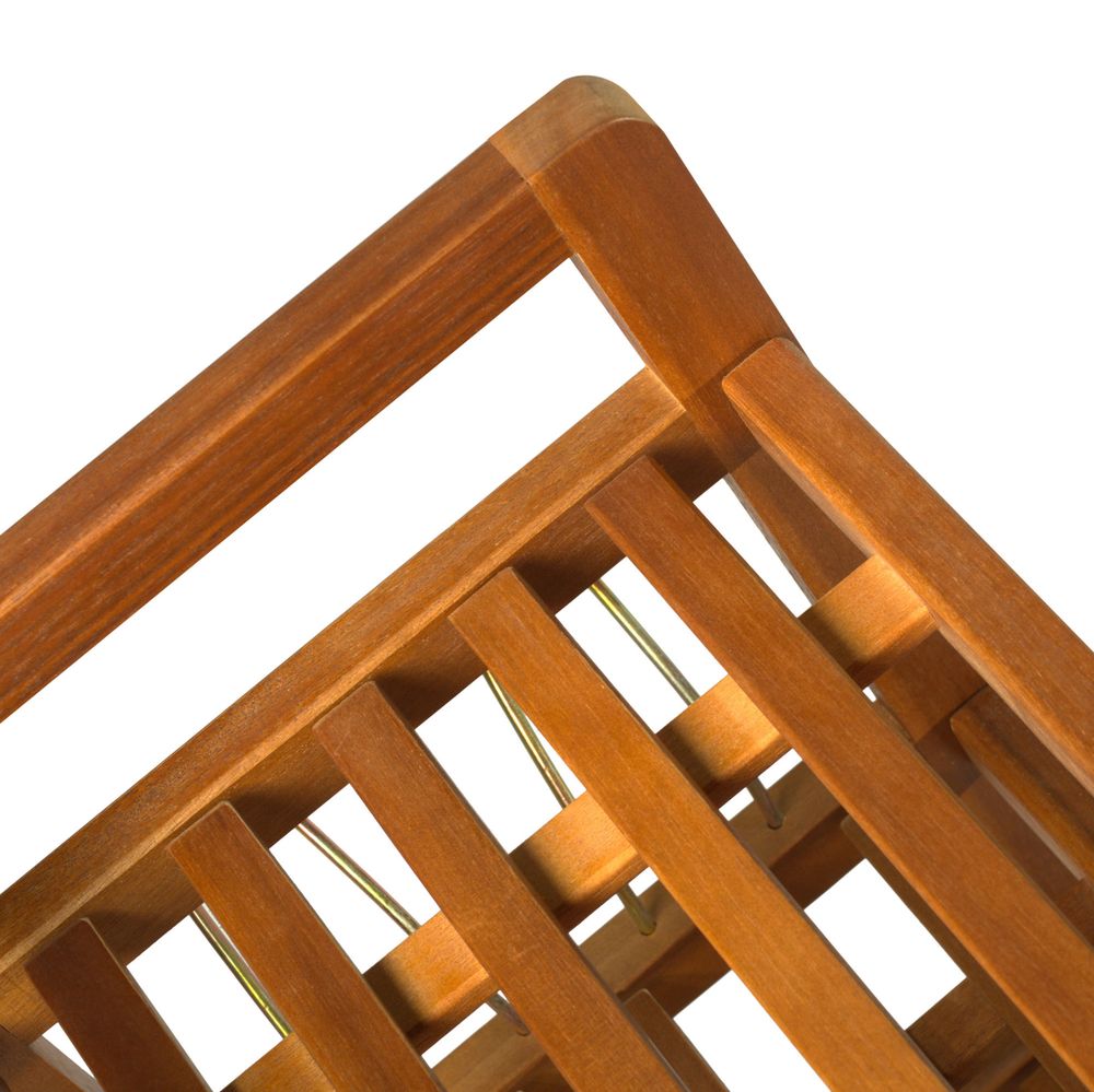 5-Tier Shoe Rack Acacia Wood Shoe Storage Shelf Teak - Shoe Storage from HOMCOM