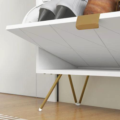 HOMCOM Slim Shoe Storage Cabinet with Flip Drawers for Entryway, Hallway, White by HOMCOM