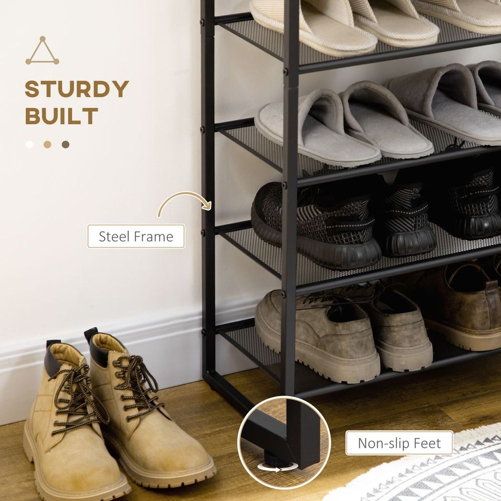 Shoe Rack, 8-tier Shoe Storage Shelf for 21-24 Pair Shoes for Entryway - Shoe Storage from HOMCOM