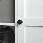 HOMCOM Shoe Storage Bench with Cushion 2 Cabinets for Entryway Hallway White - Uncategorized Shoe Storage