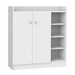 Shoe Storage Cabinet Home 2 Doors w/Adjustable 4 Shelves White - Shoe Storage from HOMCOM