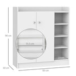 Shoe Storage Cabinet Home 2 Doors w/Adjustable 4 Shelves White - Shoe Storage from HOMCOM