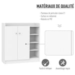 Shoe Storage Cabinet Home 2 Doors w/Adjustable 4 Shelves White - Shoe Storage from HOMCOM