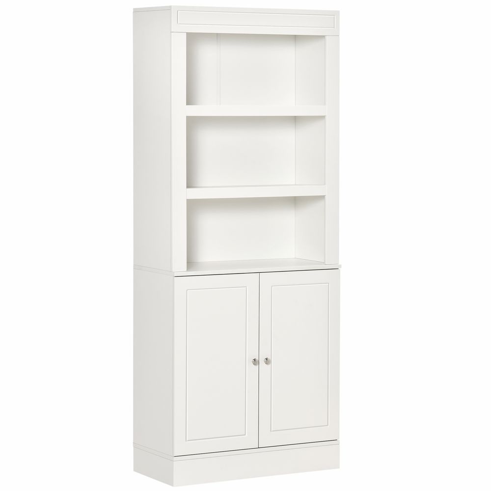 Kitchen Cupboard with 6-tier Shelving, Sideboard  Double-door , White - Sideboard from HOMCOM