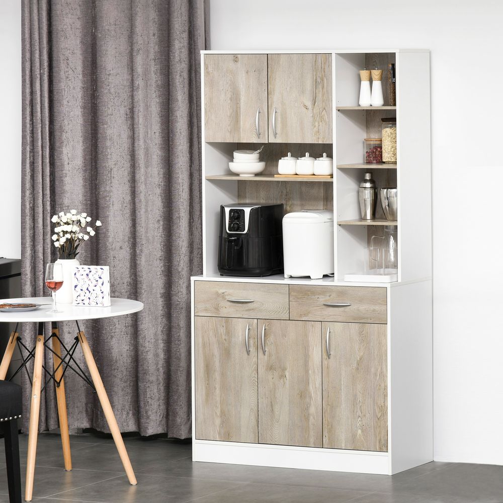 Kitchen Pantry Buffet Server Cabinet Sideboard, Bookcase Drawers 100x39x180cm - Sideboard from HOMCOM