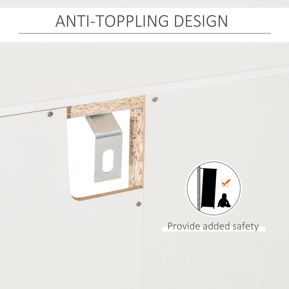 Modern Sideboard Wine Cabinet Cupboard with Glass Door Glass Holder - Sideboard from HOMCOM