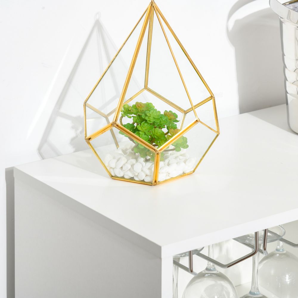 Modern Sideboard Wine Cabinet Cupboard with Glass Door Glass Holder - Sideboard from HOMCOM