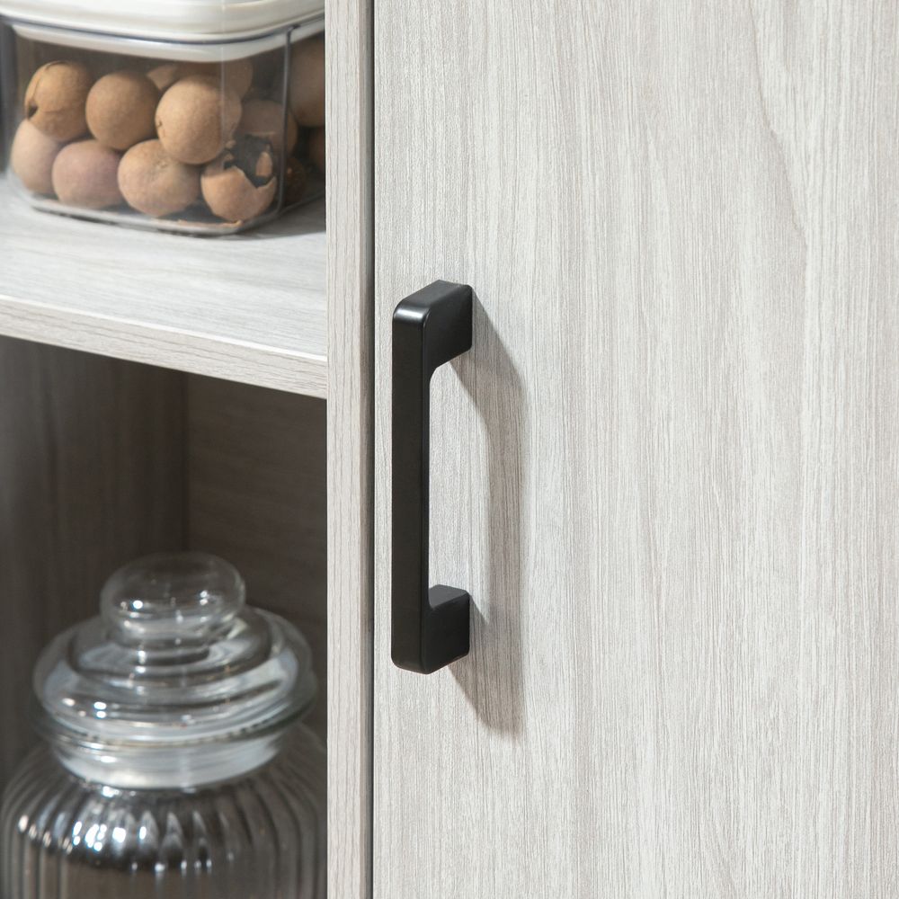 Sideboard, Steel Frame 2 Doors and Adjustable Shelves Light Grey - Sideboard from HOMCOM