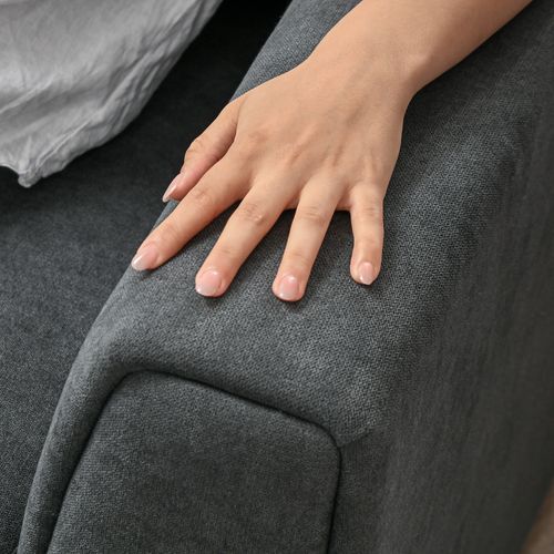 HOMCOM 3 Seater Sofa Bed, Convertible Pull Out Sofa with Storage, Dark Grey - Sofa Bed from HOMCOM