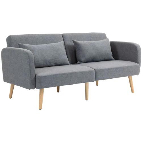 HOMCOM Convertible Sofa Bed Settee with Cushions, Adjustable Backrest by HOMCOM