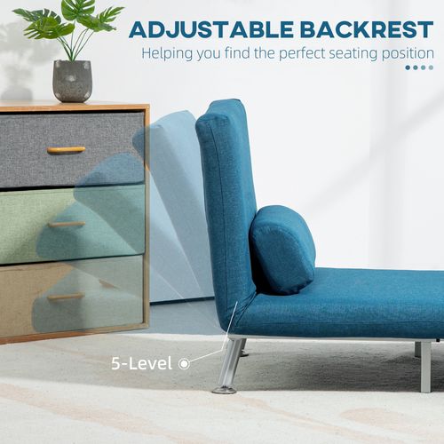 HOMCOM Single Folding 5 Position Convertible Sleeper Chair Sofa Bed - Sofa Bed from HOMCOM