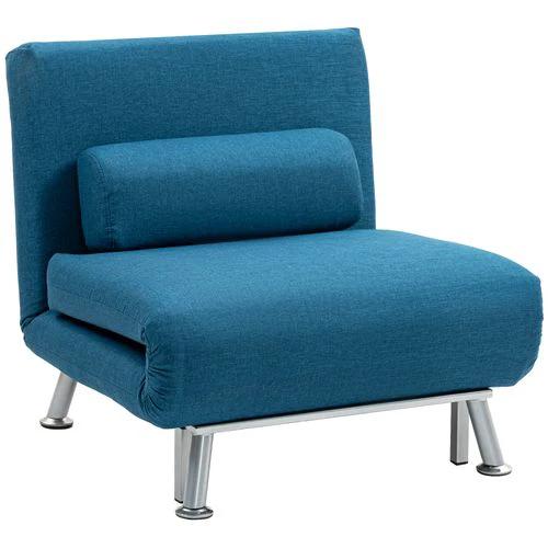 HOMCOM Single Folding 5 Position Convertible Sleeper Chair Sofa Bed by HOMCOM