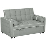 HOMCOM 2 Seater Pull Out Sofa Bed with Adjustable Backrest - Sofa Bed from HOMCOM
