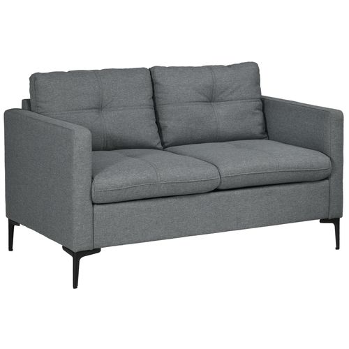 HOMCOM Modern Loveseat Sofa Upholstered 2 Seater Settee for Living Room Bedroom - Sofa from HOMCOM