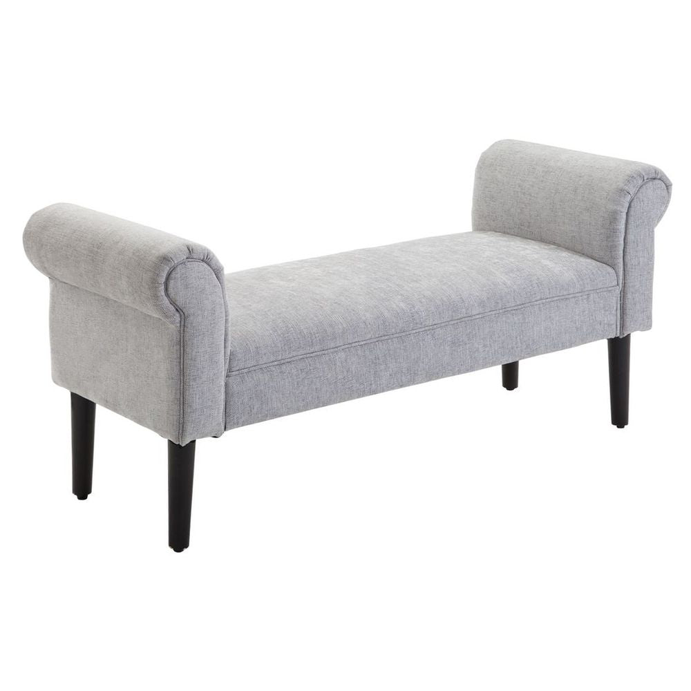 Modern Rolled Arm Bench Bed End Ottoman Sofa Seat Footrest Bedroom Entryway - Sofa from HOMCOM