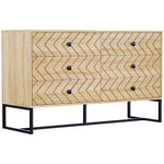 6 Drawers Storage Unit Hallway Bedroom Living Room Cabinet Zig Zag Design by HOMCOM