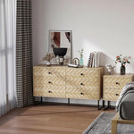 6 Drawers Storage Unit Hallway Bedroom Living Room Cabinet Zig Zag Design by HOMCOM