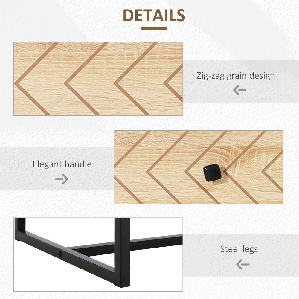 6 Drawers Storage Unit Hallway Bedroom Living Room Cabinet Zig Zag Design - Storage Box from HOMCOM