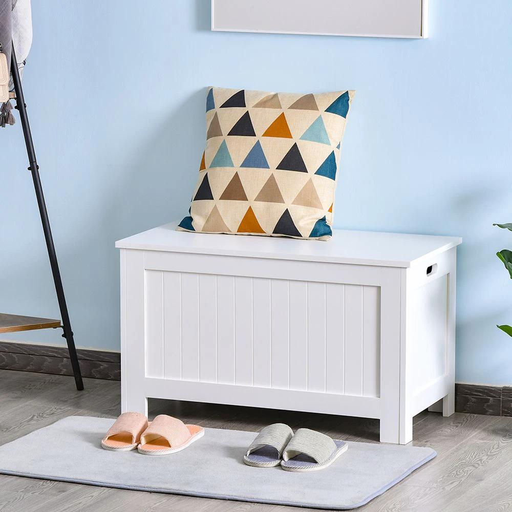 HOMCOM Large Storage Box Toy Chest with Lid & Safety Hinges - Uncategorized Storage Box