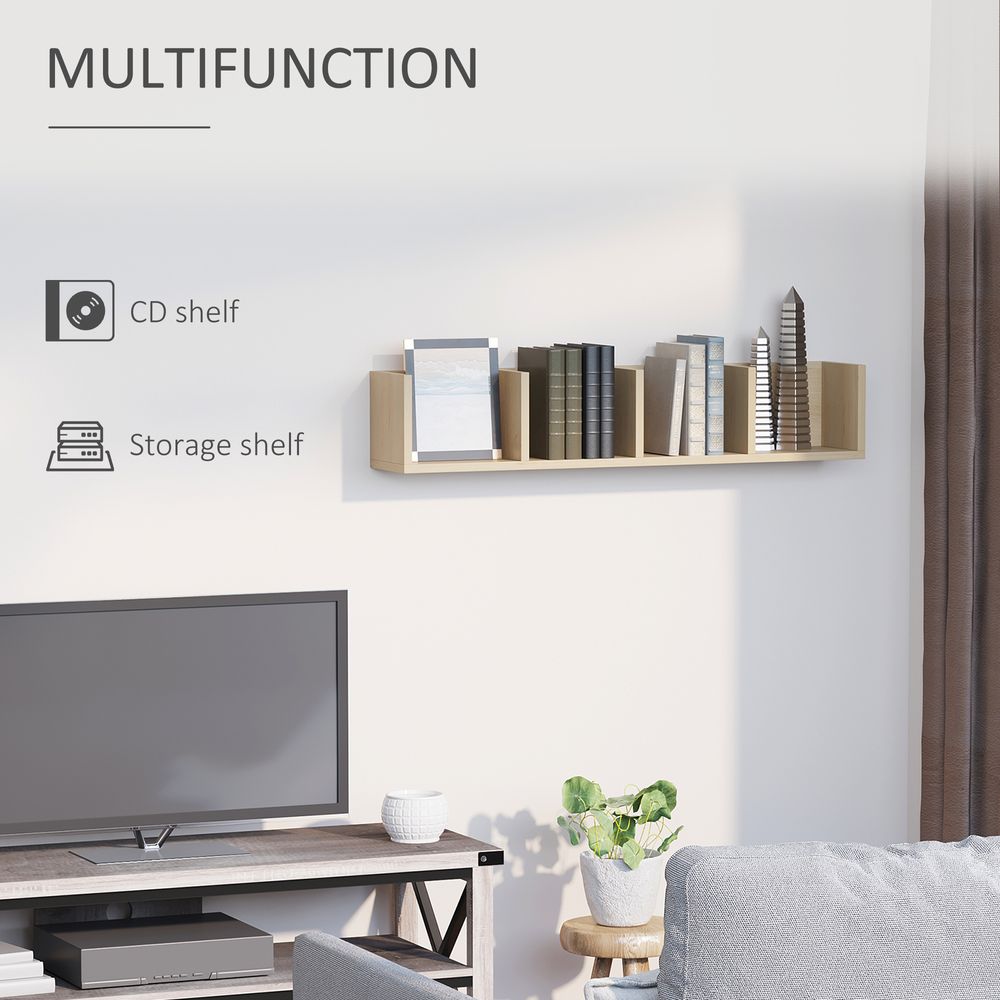 95Lx17Wx16.5H cm Multi-Media Storage Wooden Shelf - TV Unit from HOMCOM