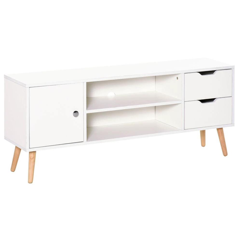 HOMCOM Modern TV Stand Storage Shelf Media Console Table Entertainment Center - Uncategorized TV Unit