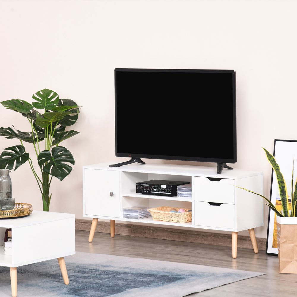 Modern TV Stand  Storage Shelf Media Console Table Entertainment Center - TV Unit from HOMCOM