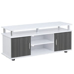 TV Cabinet Stand Entertainment Center Media Console Storage Grey, White - TV Unit from HOMCOM