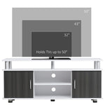 TV Cabinet Stand Entertainment Center Media Console Storage Grey, White - TV Unit from HOMCOM