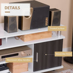 TV Cabinet Stand Entertainment Center Media Console Storage Grey, White - TV Unit from HOMCOM