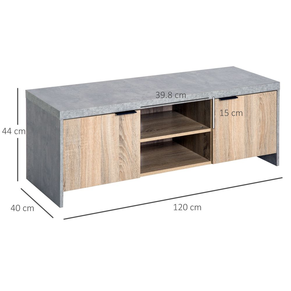 Wooden TV Stand Cabinet Home Media Center DVD CD Storage Unit Grey - TV Unit from HOMCOM