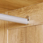 2 Door Wardrobe, Modern Wardrobe w/ 2 Drawer, Hanging Rail for Bedroom Natural - Wardrobe from HOMCOM