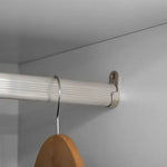 2 Door Wardrobe White Wardrobe with Drawers and Hanging Rod for Bedroom - Wardrobe from HOMCOM