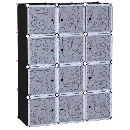 DIY Wardrobe Portable Interlocking Plastic Modular Closet Cube - Wardrobe from HOMCOM