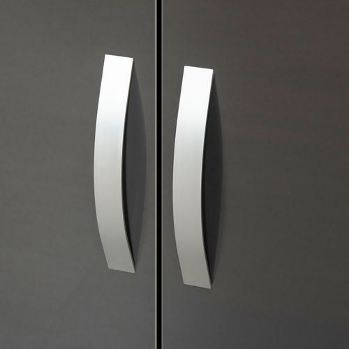 HOMCOM Modern Wardrobe Closet, Clothes Cabinet with High Glossing Door, Grey - Wardrobe from HOMCOM