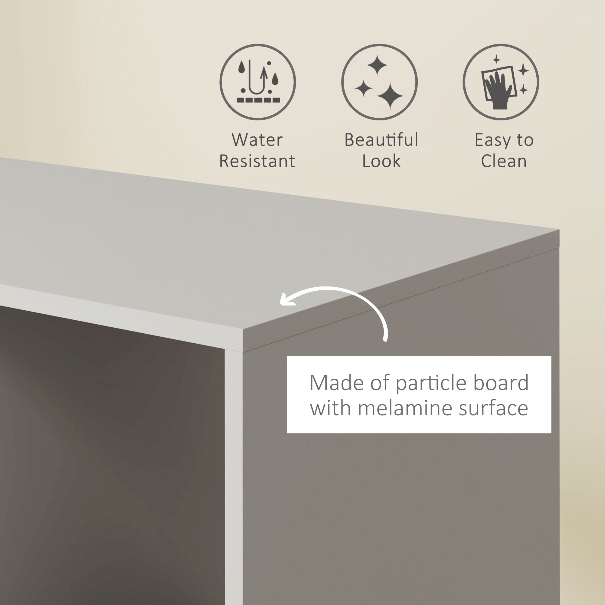 HOMCOM Open Wardrobe Clothes Rail Bedroom Clothes Storage Rod Shelves Grey - Wardrobe from HOMCOM