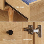 Modern Wardrobe with 2 Drawers, Hanging Rail, Clothes Organizer for Bedroom - Wardrobe from HOMCOM