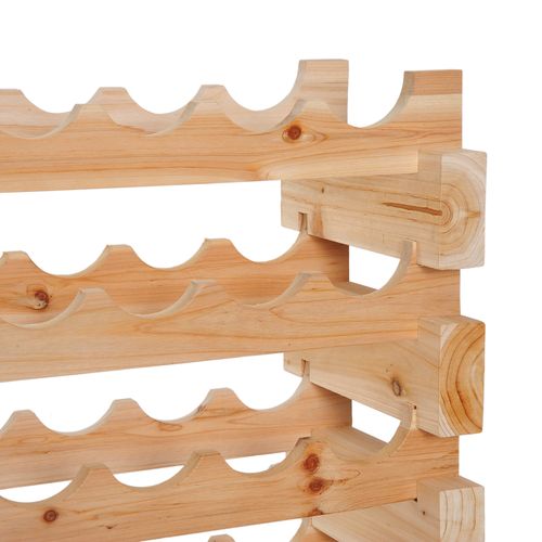Wooden 72 Bottle 6 Tier Shelf Storage Holder Standing Wood Cellar Wine Rack - Wine Rack from HOMCOM