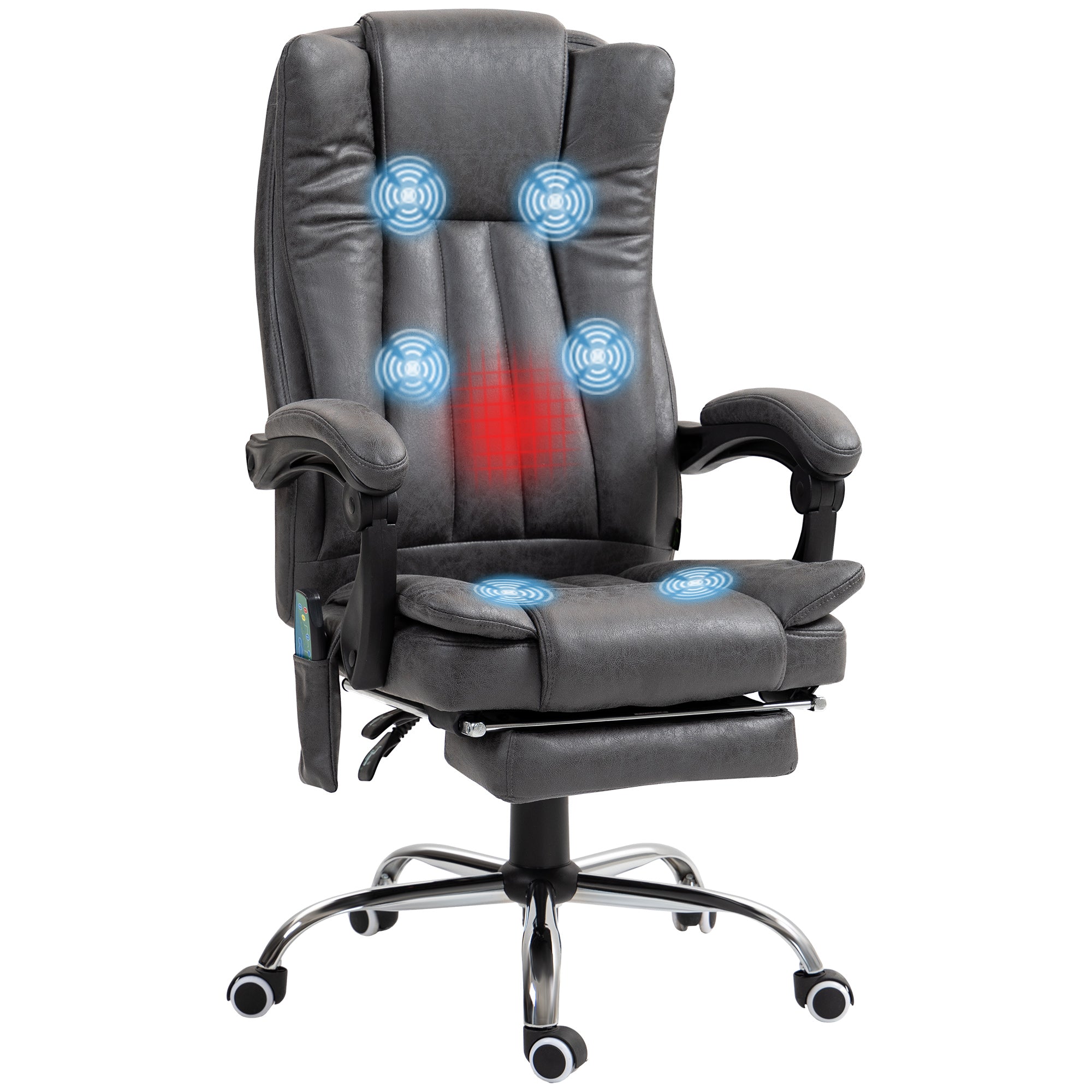 Experience comfort with the Vinsetto High Back Office Chair with Vibration Massage and Heat, designed for ultimate relaxation.