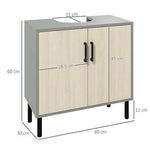 kleankin Bathroom Sink Cabinet, Under Sink Basin Storage Cupboard with Shelf by kleankin