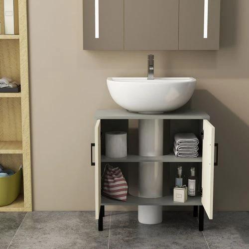 kleankin Bathroom Sink Cabinet, Under Sink Basin Storage Cupboard with Shelf by kleankin