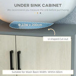 kleankin Bathroom Sink Cabinet, Under Sink Basin Storage Cupboard with Shelf by kleankin